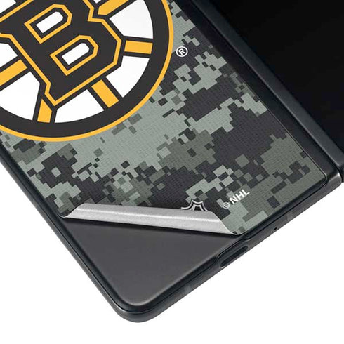 NHL Boston Bruins Camo Galaxy Z Fold4 5G Skin